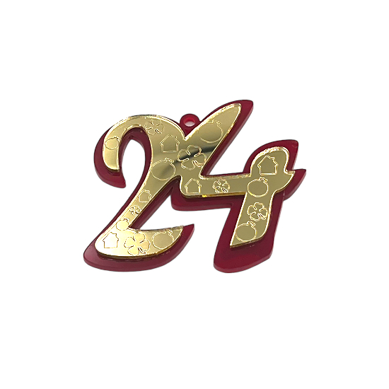«24» PLEXIGLAS RED NEW DELIVERIES